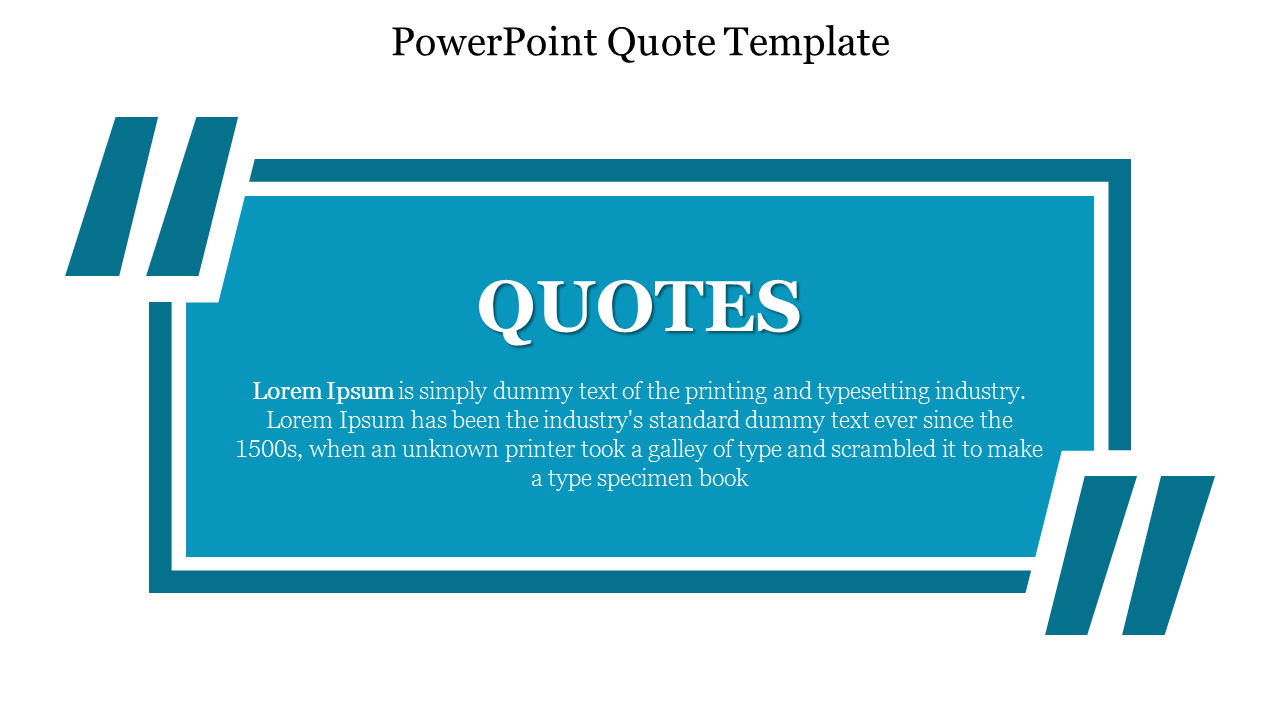 Editable PowerPoint Quote Template Presentation Slide